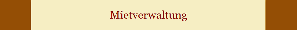 Mietverwaltung